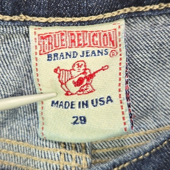 True Religion Women's‎ Stella Skinny Jeans Blue Wash Size 29 Made in USA - Picture 7 of 12
